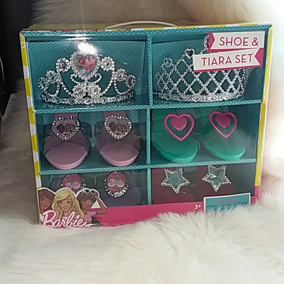 barbie tiara and shoe set